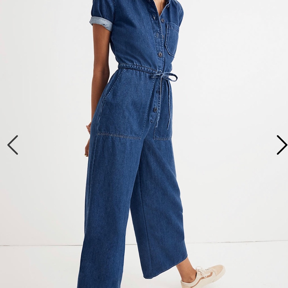 Madewell Denim Wide-Leg Utility Jumpsuit